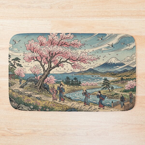 Item preview, Cherry blossom landscape designed and sold by The King's general goods.
