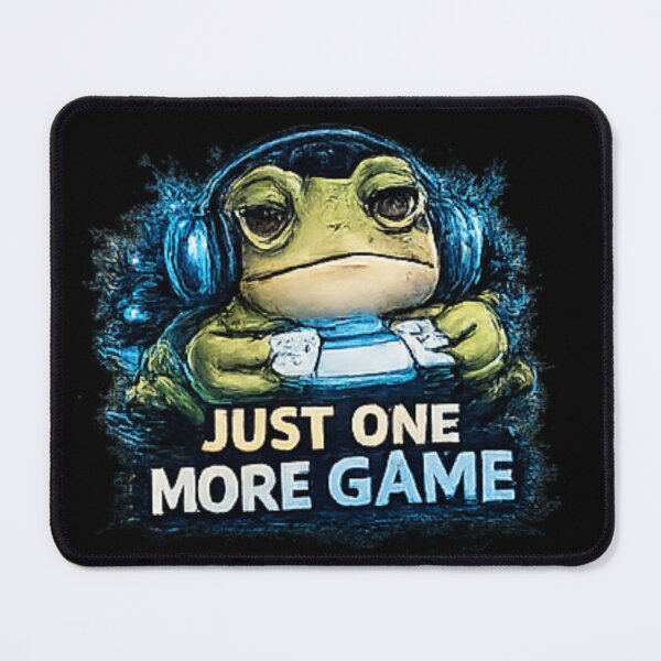 Item preview, Just One More Game – Cozy Gamer Frog designed and sold by Hobby-up.