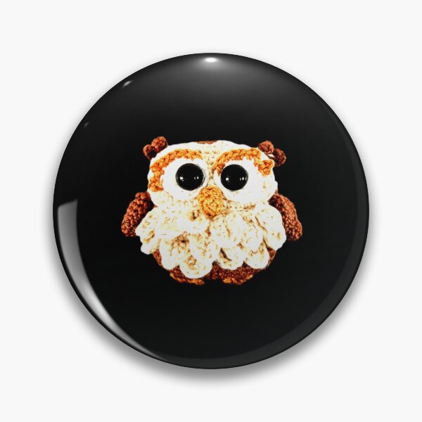 Item preview, Big Eyed Owl Cute Crochet Amigurumi Bird designed and sold by ChemiCrocheting.