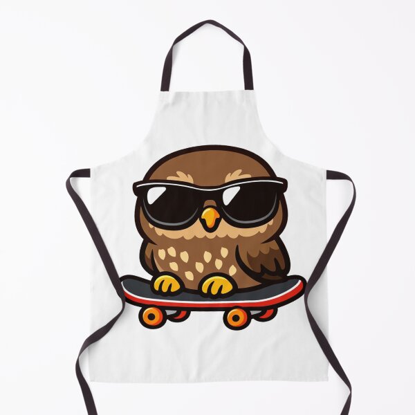 Item preview, Cool Owl on Skateboard Wearing Sunglasses Cute Cartoon Kawaii designed and sold by Owcomm.