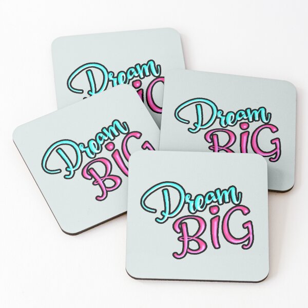 Item preview, Dream BIG | Motivational Design Cyan Pink | Inspirational Gift designed and sold by AstronautMerch.