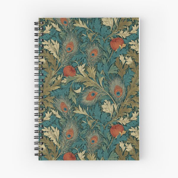 Item preview, Vintage Floral and Peacock Feathers - Victorian Arts and Crafts Art Print designed and sold by BestVarieties.