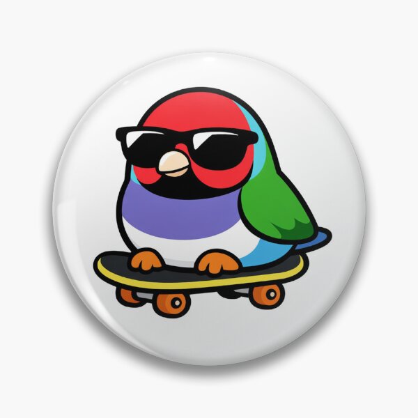 Item preview, Cool Skateboarding Lovebird Parrot with Sunglasses Cartoon designed and sold by Owcomm.