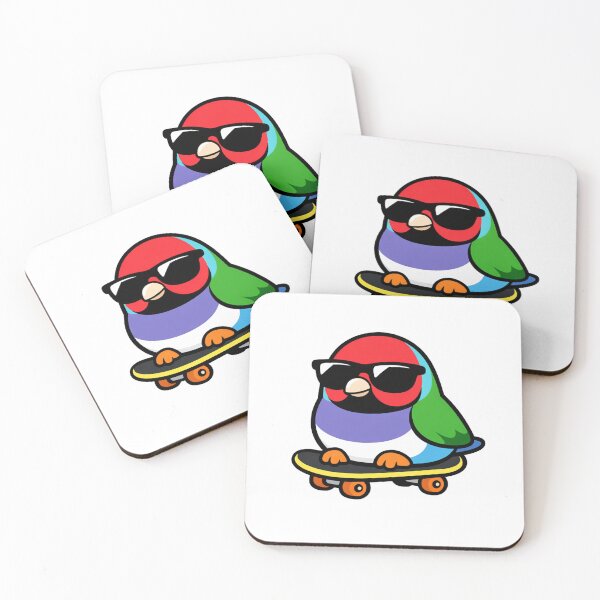 Item preview, Cool Skateboarding Lovebird Parrot with Sunglasses Cartoon designed and sold by Owcomm.