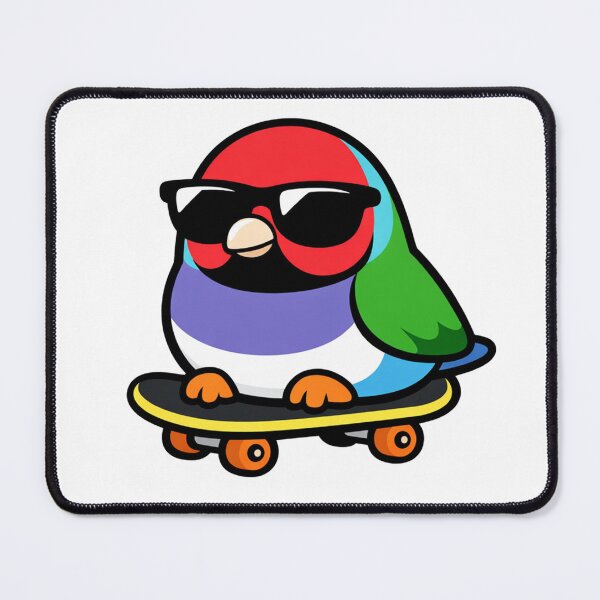 Item preview, Cool Skateboarding Lovebird Parrot with Sunglasses Cartoon designed and sold by Owcomm.