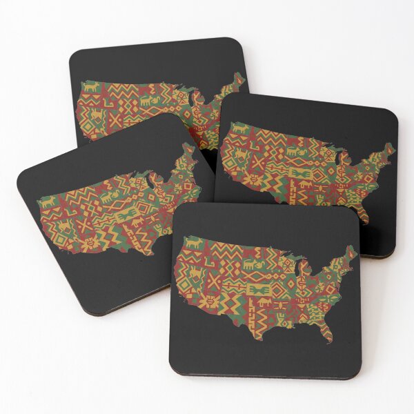 Item preview, Pan African Pattern USA Map Juneteenth Heritage designed and sold by TeNovaStudio.