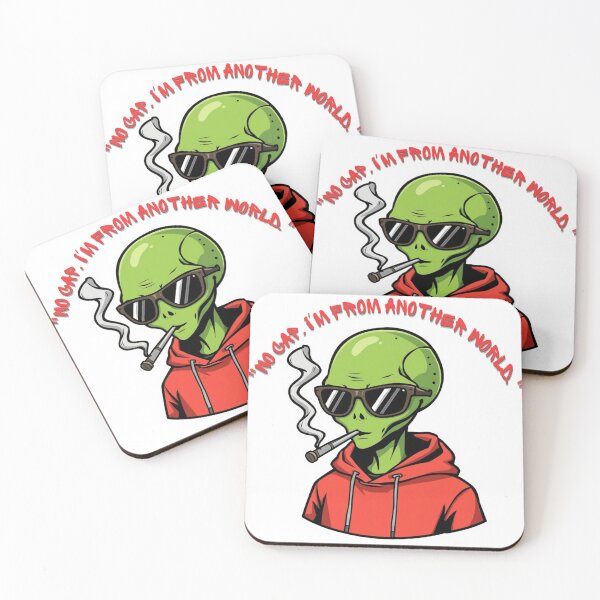 Item preview, Cool Alien No Cap Sticker | From Another World Funny Alien Gift designed and sold by THE 1ONE.