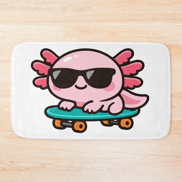 Item preview, Cool Axolotl Riding Skateboard Cute Kawaii Pink Axolotl with Sunglasses designed and sold by Owcomm.