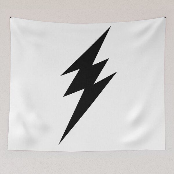 Item preview, Black Lightning Bolt Minimalist Thunderbolt Design designed and sold by NICHARTPRODUCTS.