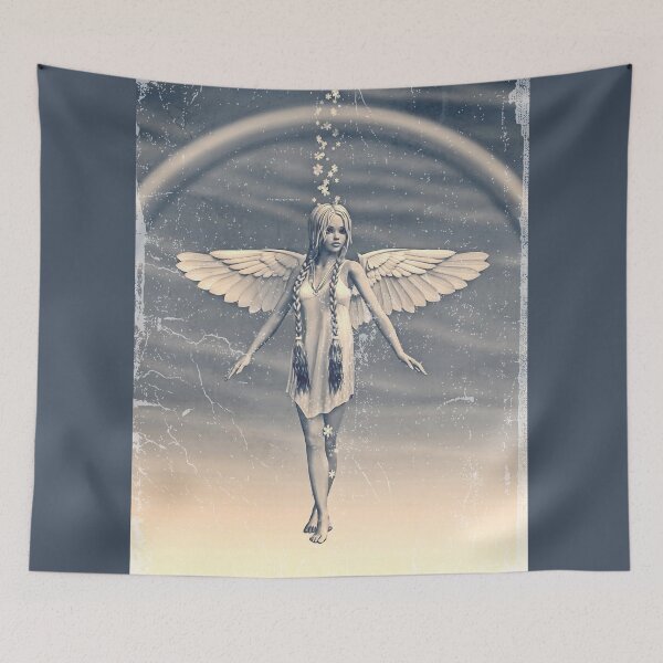 Item preview, Vintage Guardian Angel Rainbow Art designed and sold by Vac1.