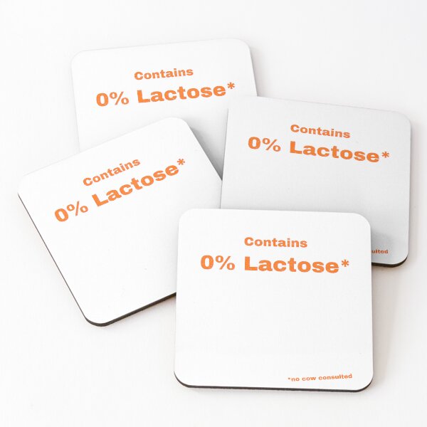 Item preview, Contains 0% Lactose designed and sold by Pop, Culture and Stuff.