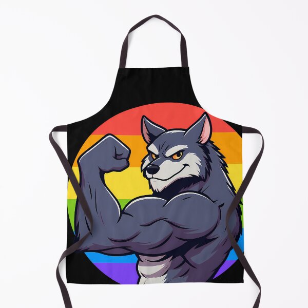 Item preview, LGBTQ Flexing Pride Werewolf Symbol designed and sold by BlueBullBazaar.