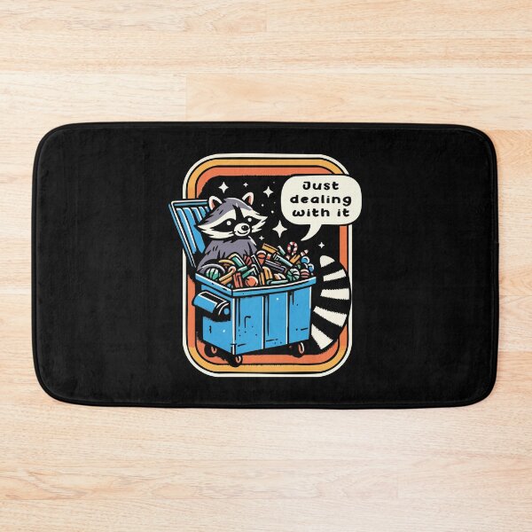 Item preview, Just Dealing With It Raccoon Funny Relatable Meme designed and sold by Scaryzz.