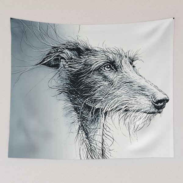 Item preview, Portrait of a scottish deerhound designed and sold by aghnadarragh.