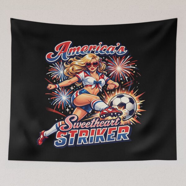 Item preview, America’s Sweetheart Striker Retro Soccer Shirt designed and sold by Prime legend .