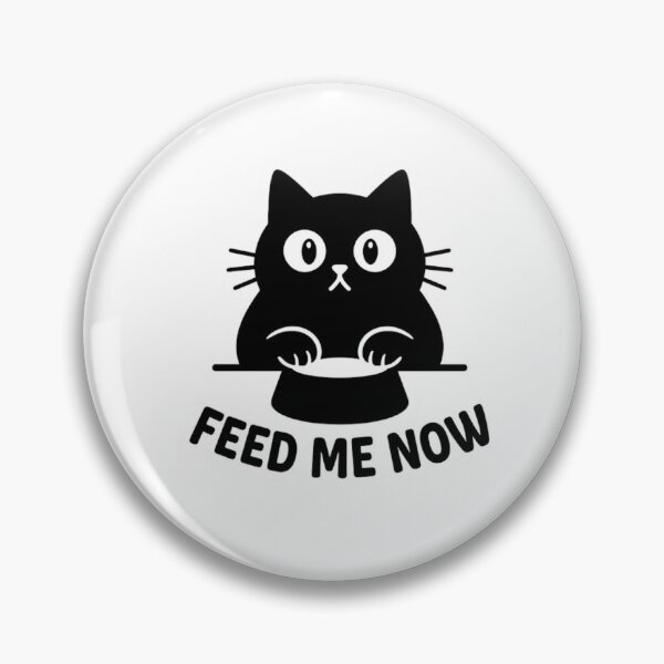 Item preview, Feed Me Now Hungry Black Cat Bowl Art designed and sold by GiggleInkTees.