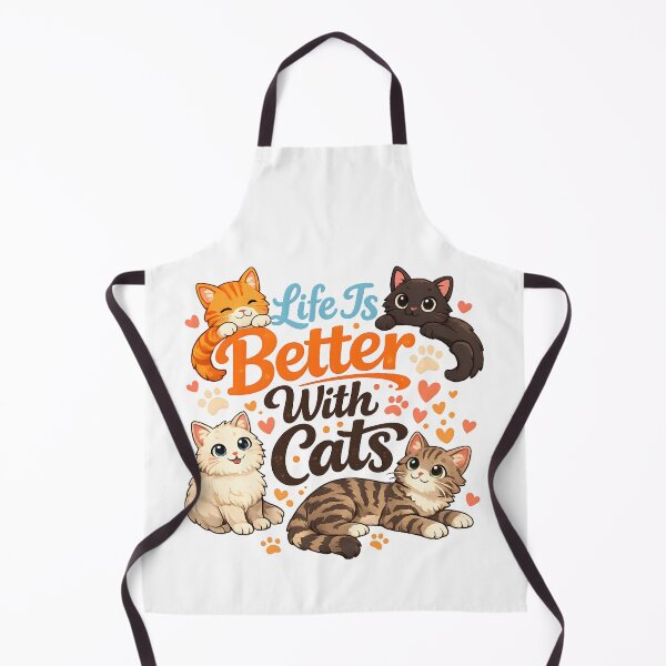 Item preview, Life Is Better With Cats – Cute Kawaii Cat Lover Design designed and sold by blankTeeShirt.
