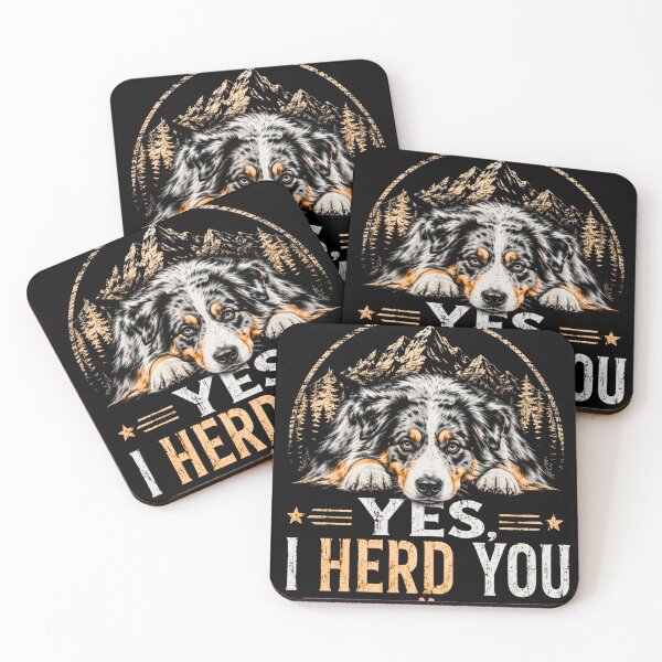 Item preview, Yes I Herd You Australian Shepherd Vintage Mountain Dog Graphic  designed and sold by bilal sibgui.