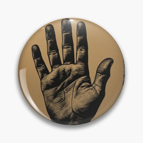Item preview, Vintage Ink Handprint Distressed Poster | Dark Academia Palm Art designed and sold by Resolution Retro.
