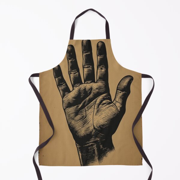 Item preview, Vintage Ink Handprint Distressed Poster | Dark Academia Palm Art designed and sold by Resolution Retro.