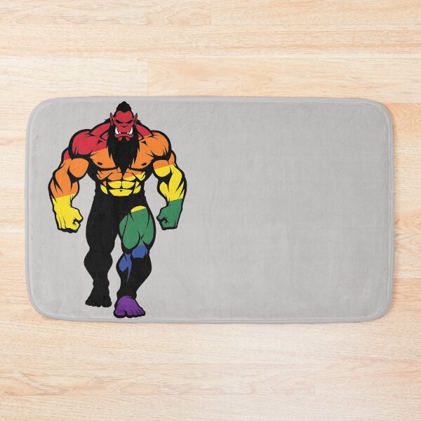 Item preview, Muscular Orc Bara LGBTQ Pride Logo designed and sold by BlueBullBazaar.