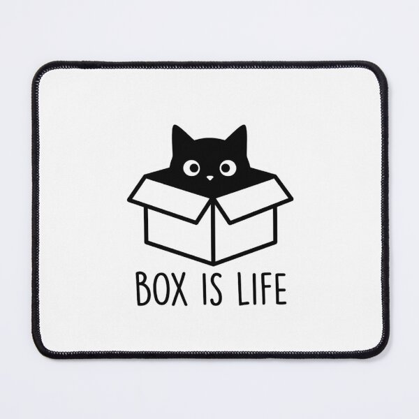 Item preview, Box Is Life Cute Black Cat designed and sold by GiggleInkTees.