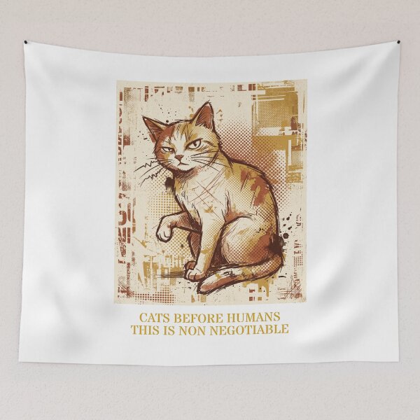 Item preview, Cats Before Humans Non Negotiable designed and sold by The Quiet Thicket.