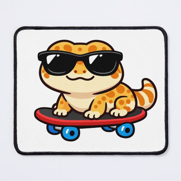 Item preview, Skating Gecko Wearing Sunglasses Cute Reptile designed and sold by Owcomm.
