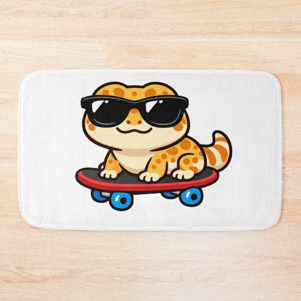 Item preview, Skating Gecko Wearing Sunglasses Cute Reptile designed and sold by Owcomm.