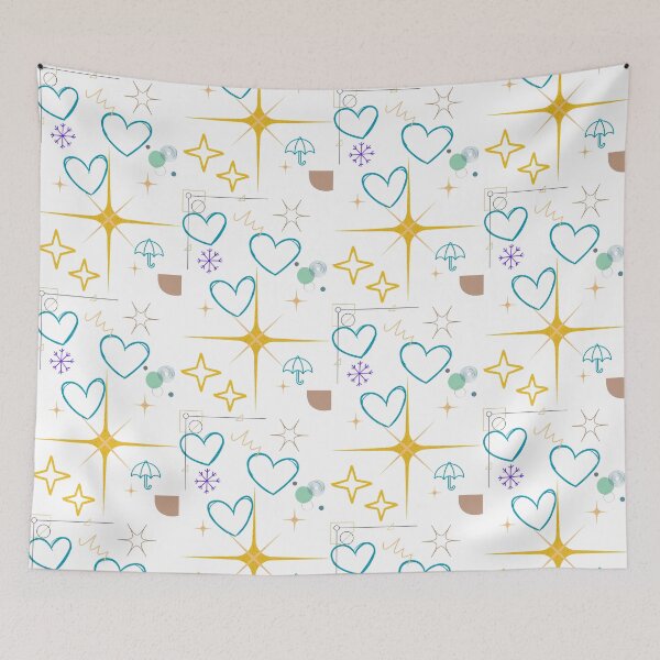 Item preview, Sparkling Hearts and Stars Y2K Aesthetic Illustration designed and sold by altanduranstudio.
