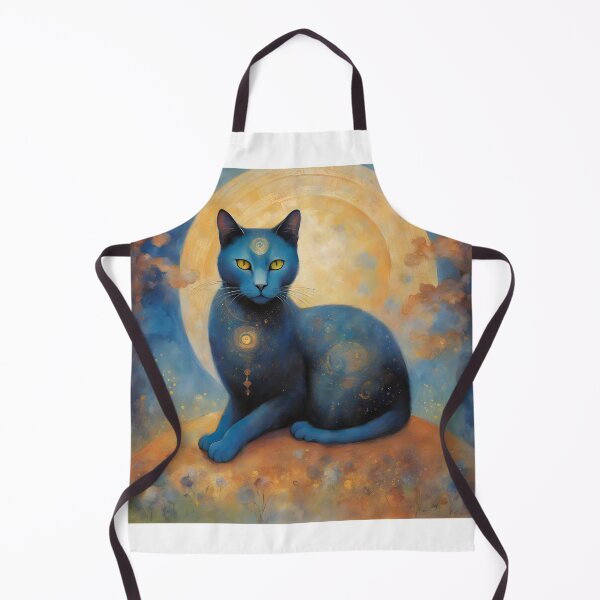 Item preview, Cosmic Cat Under a Glowing Moon designed and sold by Shelley Loewnau-Jones Studio.