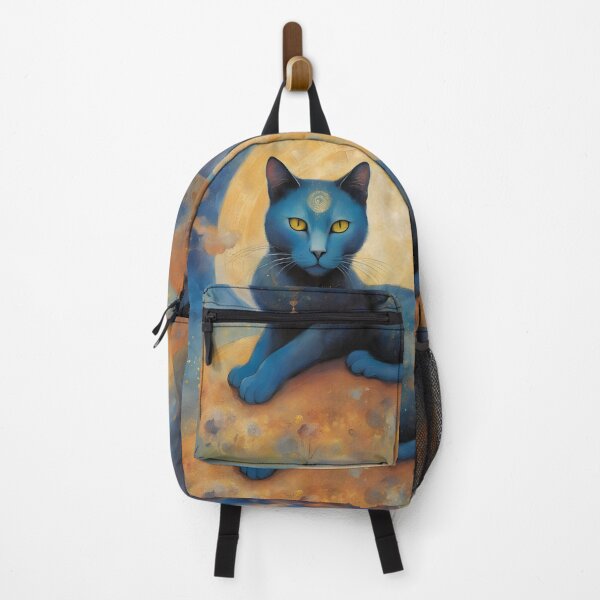 Item preview, Cosmic Cat Under a Glowing Moon designed and sold by Shelley Loewnau-Jones Studio.