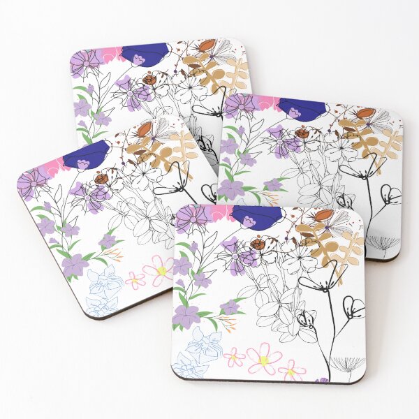 Item preview, Colorful Wildflower Garden Aesthetic Botanical Illustration designed and sold by altanduranstudio.