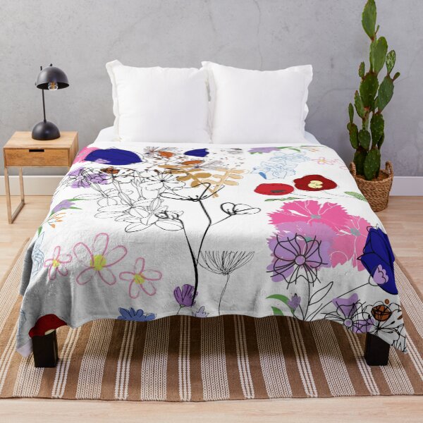 Item preview, Colorful Wildflower Garden Aesthetic Botanical Illustration designed and sold by altanduranstudio.