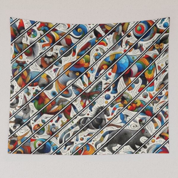 Aperçu de l'œuvre Colorful Animal Symphony créée et vendue par Catfcreations.