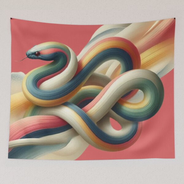 Item preview, Ribbon Serpent – Abstract Elegance in Motion designed and sold by Catfcreations.