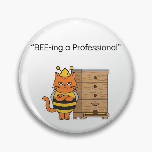 Item preview, Funny Bee Cat Gift BEE-ing a Professional Cute Cat Lover  Beekeeper Humor Cat Sticker designed and sold by Dev Mode.