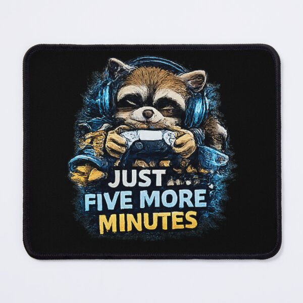 Item preview, Just Five More Minutes – Raccoon Gamer designed and sold by Hobby-up.