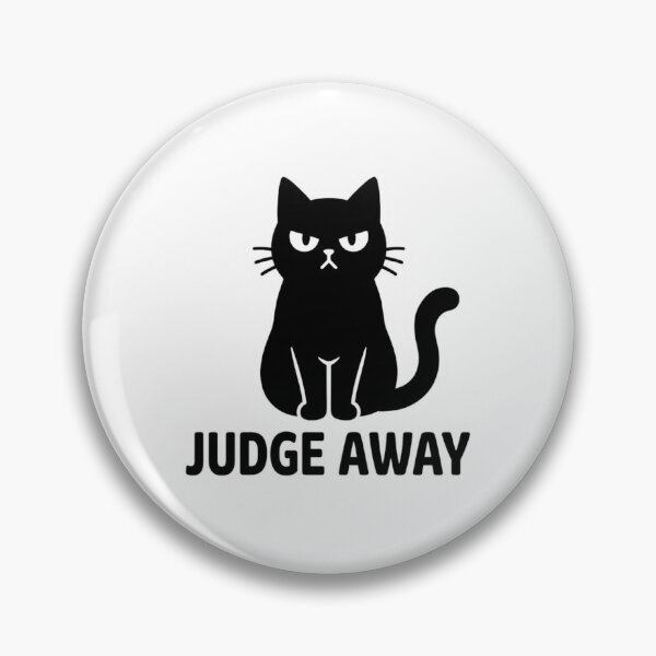 Item preview, Judge Away Grumpy Judging Black Cat designed and sold by GiggleInkTees.