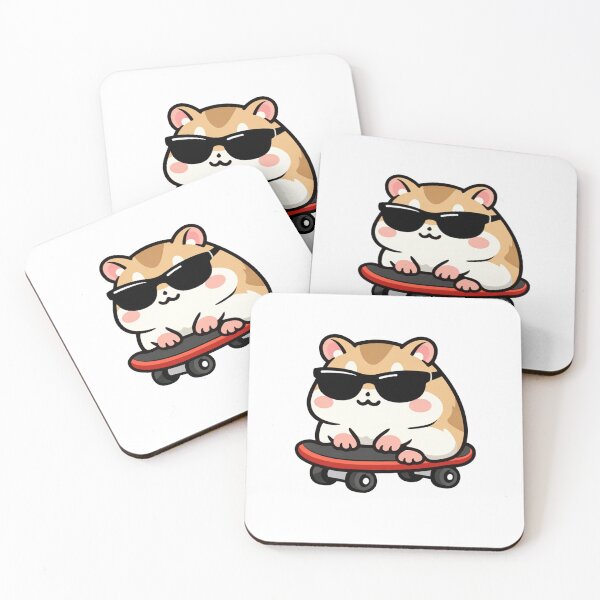 Item preview, Cool Skateboarding Hamster wearing Sunglasses designed and sold by Owcomm.