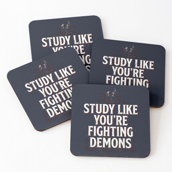 Item preview, Study Like You’re Fighting Demons Student designed and sold by Amr Darwish Graphic designer.