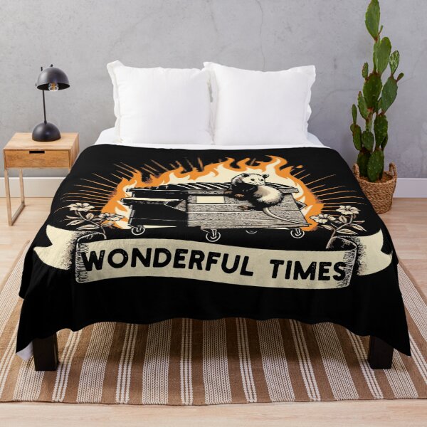Item preview, Wonderful Times Opossum Dumpster Fire Funny Sarcastic Meme designed and sold by Scaryzz.