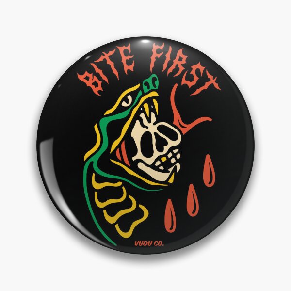 Item preview, Bite First Skull Snake Tattoo designed and sold by Vudu! ⚡ Studio.