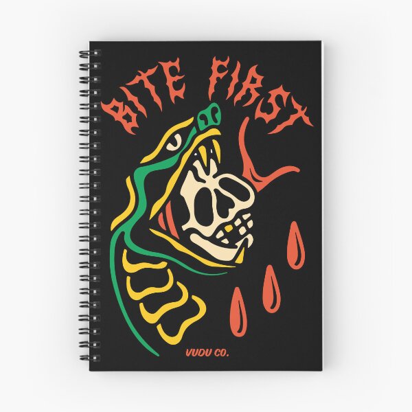 Item preview, Bite First Skull Snake Tattoo designed and sold by Vudu! ⚡ Studio.