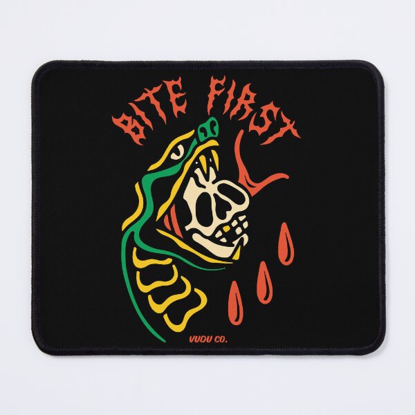 Item preview, Bite First Skull Snake Tattoo designed and sold by Vudu! ⚡ Studio.