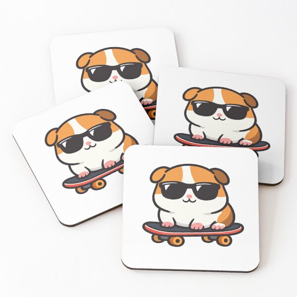 Item preview, Cool Guinea Pig on a Skateboard designed and sold by Owcomm.