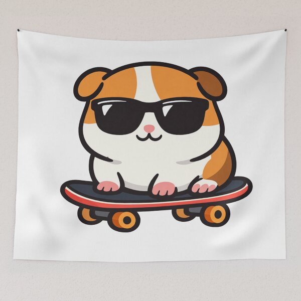 Item preview, Cool Guinea Pig on a Skateboard designed and sold by Owcomm.