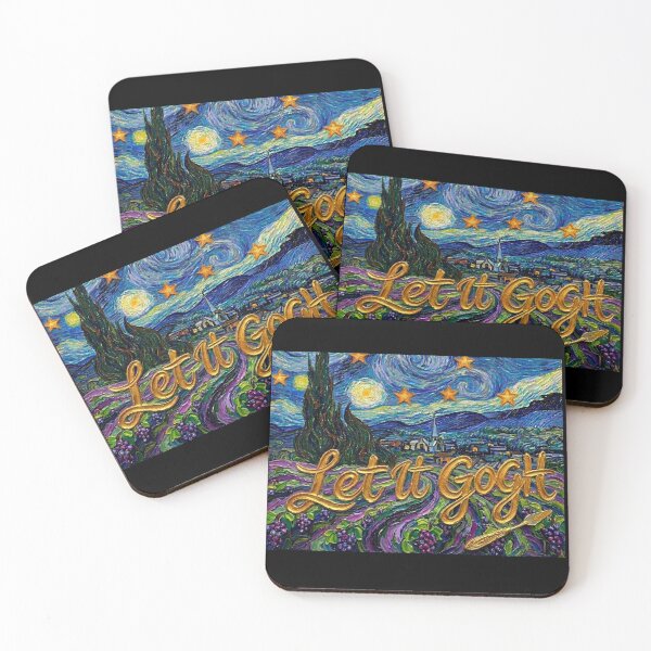 Item preview, Let it Gogh Funny Vincent Van Gogh Starry Night Design designed and sold by gear-posters.