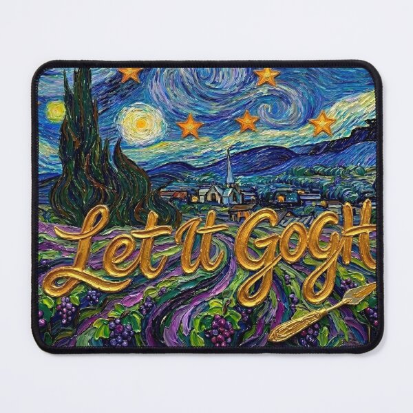 Item preview, Let it Gogh Funny Vincent Van Gogh Starry Night Design designed and sold by gear-posters.