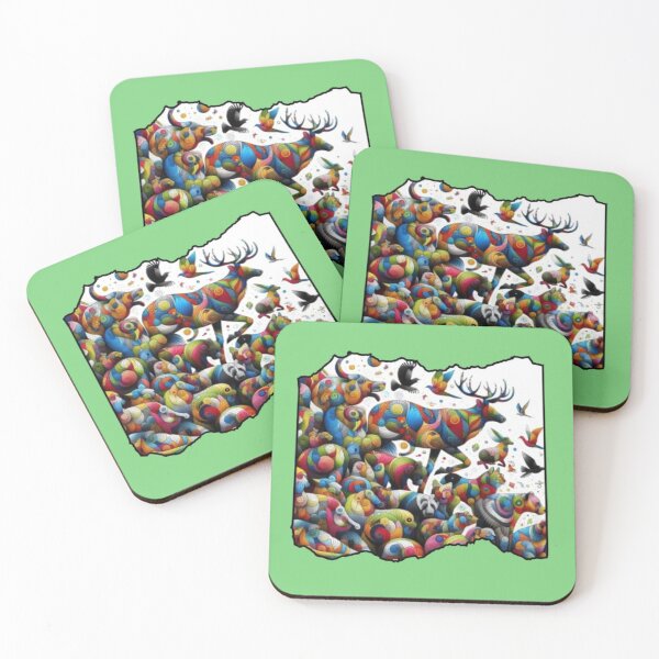 Aperçu de l'œuvre Colorful Wildlife — wild bursts créée et vendue par Catfcreations.